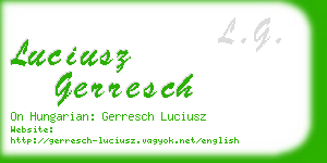 luciusz gerresch business card